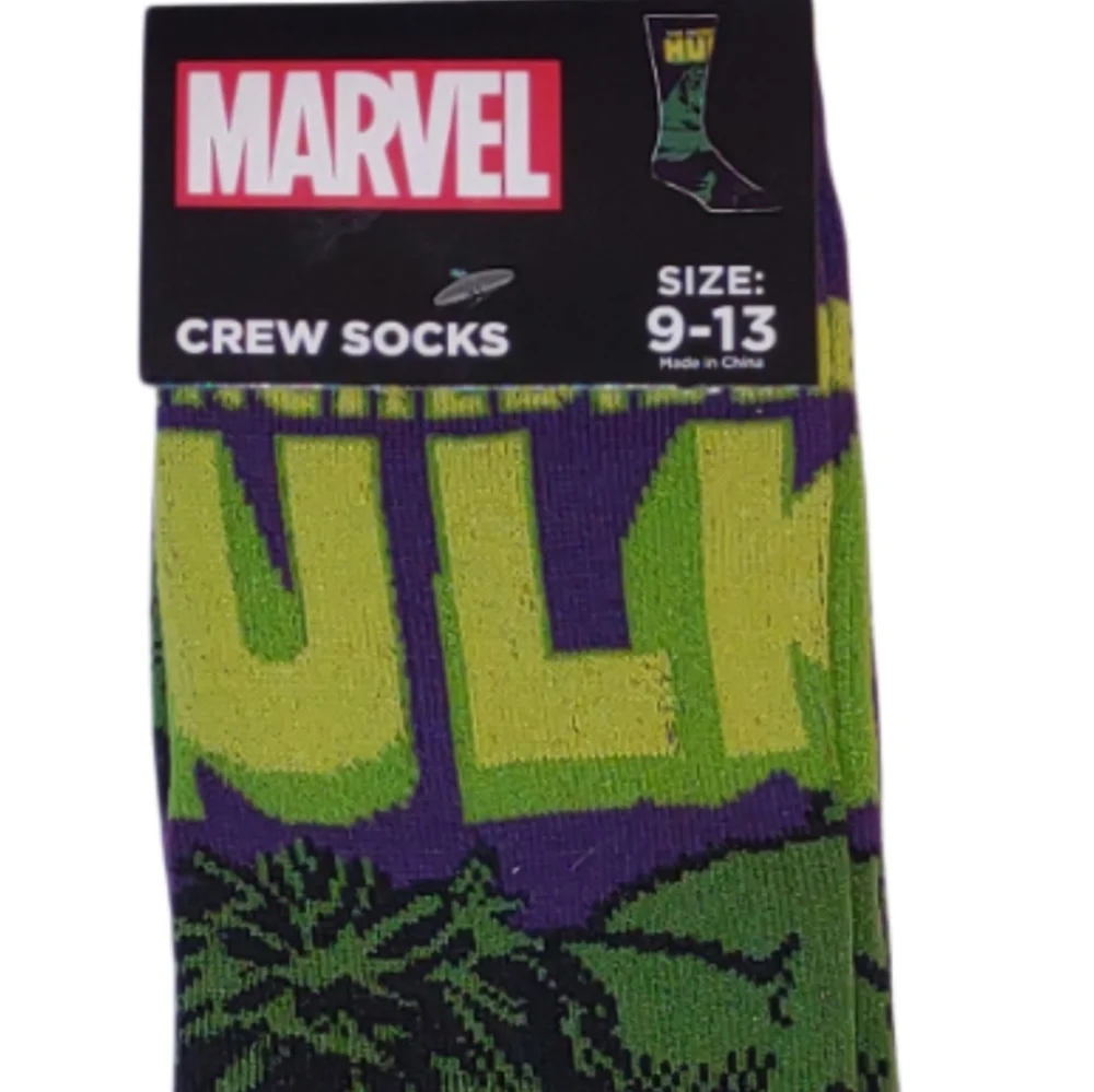 Marvel The Hulk Crew Socks Unisex Marvel Comics Bundle And Save